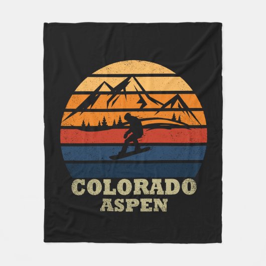 Aspen Colorado  snowboarder Fleece Deken (Voorkant)