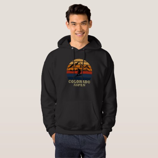Aspen Colorado snowboarder Hoodie (Voorkant volledig)