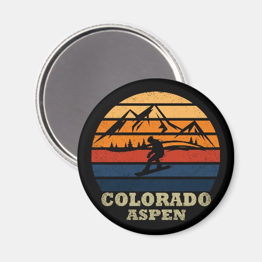 Aspen Colorado snowboarder Magneet (Voorkant / Achterkant)