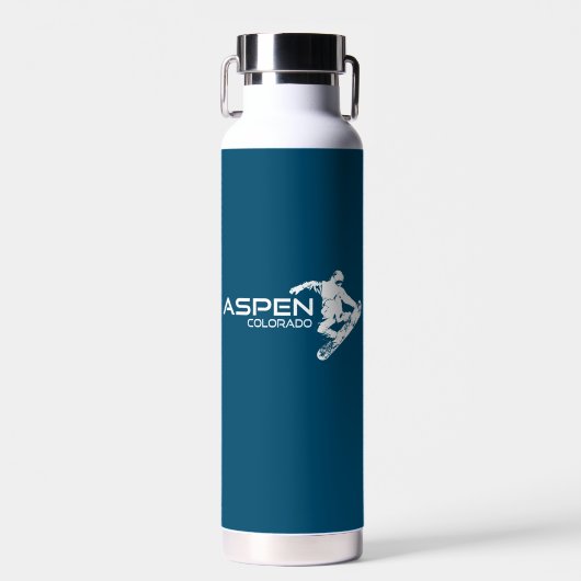 Aspen Colorado Snowboarder Waterfles (Voorkant)