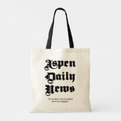 Aspen Daily News Sac fourre-tout en toile avec poi (Dos)