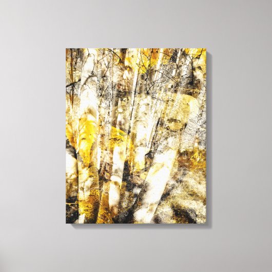 Aspen Forest Abstract Canvas Afdruk (Voorkant)