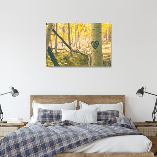 Aspen Forest in de herfst Canvas Afdruk (Insitu (Slaapkamer))