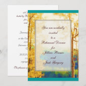 Aspen Glow WEDDING Rehearsal Dinner Kaart (Voorkant / Achterkant)