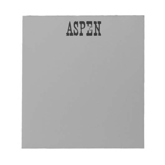Aspen Gray Notitieblok (Voorkant)
