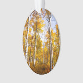 Aspen Groove Yellow Fall Leaves Ornament (voorkant)