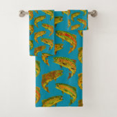 Aspen Leaf Rainbow Trout Seamless Pattern 2018 Bad Handdoek (Insitu)