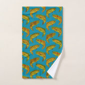 Aspen Leaf Rainbow Trout Seamless Pattern 2018 Bad Handdoek (Handdoek)