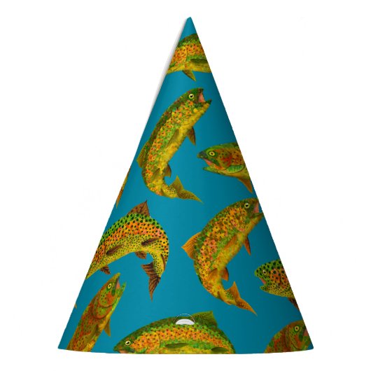 Aspen Leaf Rainbow Trout Seamless Pattern 2018 Feesthoedjes (Links)