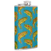 Aspen Leaf Rainbow Trout Seamless Pattern 2018 Heupfles (Rechts)
