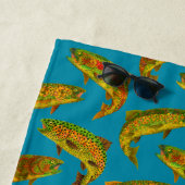 Aspen Leaf Rainbow Trout Seamless Pattern 2018 Strandlaken (In situ)