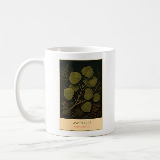 Aspen Leaf – Vintage Botanical Mug (Gauche)