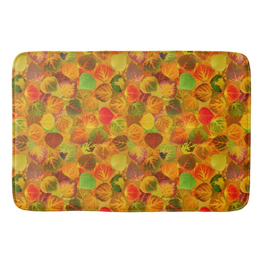 Aspen Leaves Collage Solid Medley 1 Badmat (Voorkant)