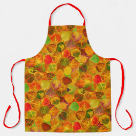 Aspen Leaves collage solid medley naadloos 1 Schort