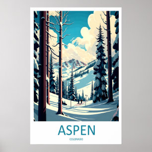 Aspen Park Nationale Poster Reis Vintage Ski
