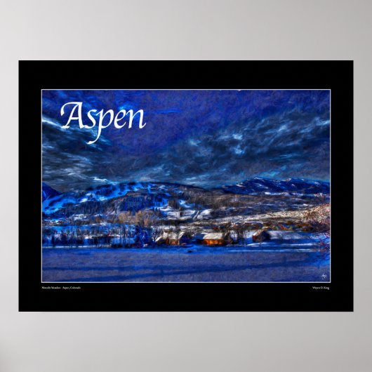 Aspen Poster - Moonlit Meadow (Voorkant)
