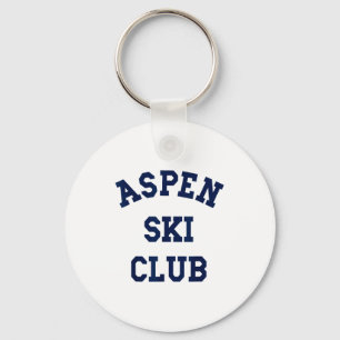 Aspen ski club Colorado ski berg reizen skiër Sleutelhanger