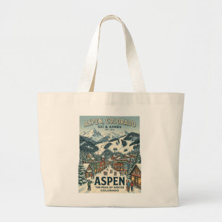 Aspen Ski En Apres Grote Tote Bag