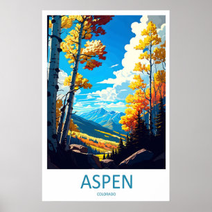 Aspen Ski Resort Vintage Reisposter Nationaal Poster