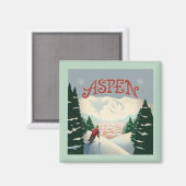 Aspen Skier | Colorado Magneet (Voorkant / Achterkant)