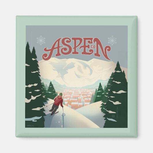 Aspen Skier | Colorado Magneet (Voorkant)