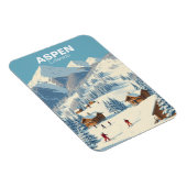  Aspen Skiing Colorado Reizen Magneet (Rechterzijde)