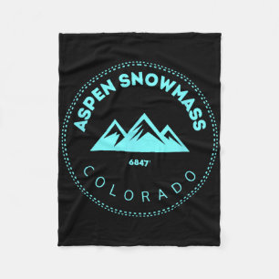 Aspen Sneeuw Colorado Bergstad - Verhoogde Co S Fleece Deken