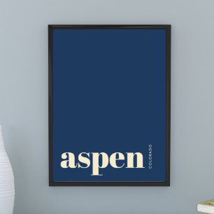 Aspen Snowmass Colorado moderne stad Poster