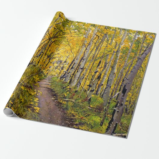 Aspen Tree Forest in het najaar Cadeaupapier (Uitgerold)