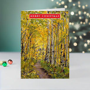 Aspen Tree Holiday of Ocassion Wenskaart Folie Feestdagenkaart