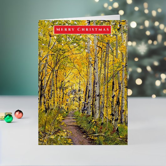 Aspen Tree Holiday of Ocassion Wenskaart Folie Feestdagenkaart (Feestdagen Insitu2)