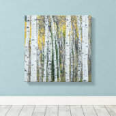 Aspen Tree Trunks | Aspen, Colorado Canvas Afdruk (Insitu (Houten vloer))