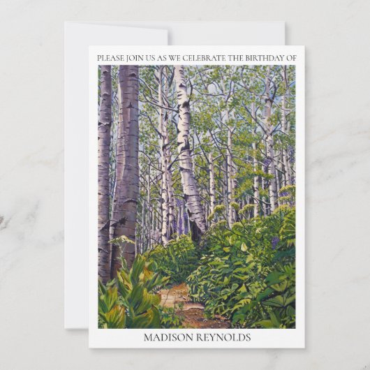 Aspen Trees dans le Colorado Invitation d'annivers (Devant)