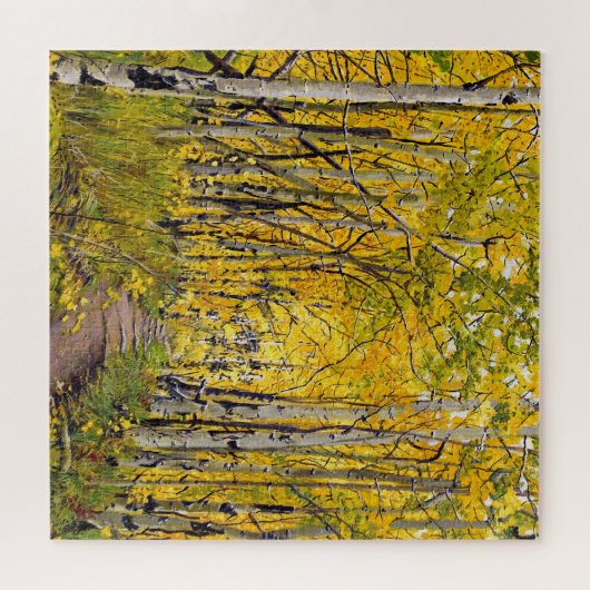 Aspen Trees in de herfstkleuren Legpuzzel (Horizontaal)
