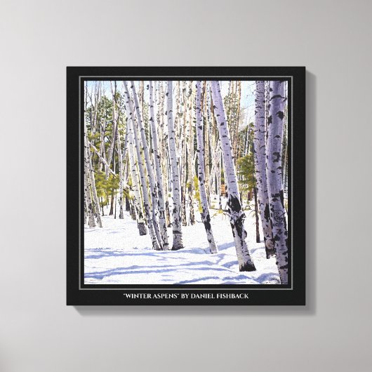 Aspen Trees in het bos Canvas Afdruk (Voorkant)