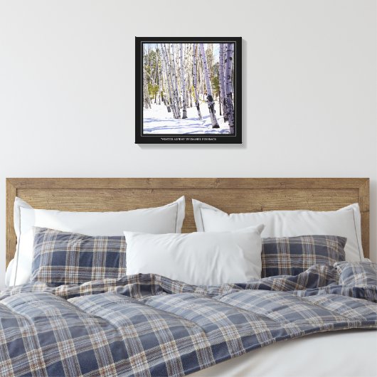 Aspen Trees in het bos Canvas Afdruk (Insitu (Slaapkamer))