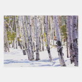 Aspen Trees in het bos Inpakpapier Vel (Voorkant 3)