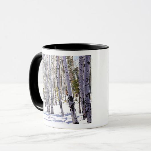 Aspen Trees in het bos Mok (Voorkant links)
