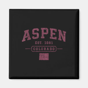 Aspen vintage sport Colorado atletiek throwback Magneet