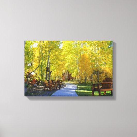 "Aspen Walkway", Automne, Toile Enveloppée (Recto)