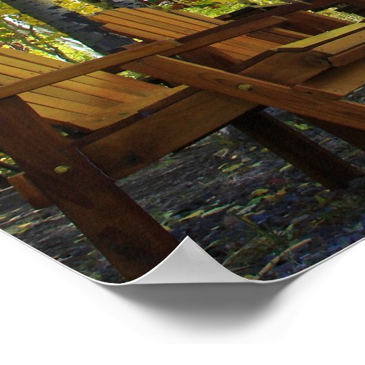 "Aspen Walkway", Uitzicht op de grond, najaar Poster (Hoek)