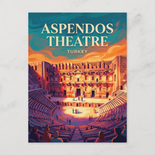 Aspendos Romeins Theater Turkije Briefkaart