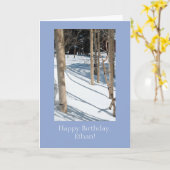 Aspens de neige personnalisés Modèle de carte d'an (Fleur jaune)