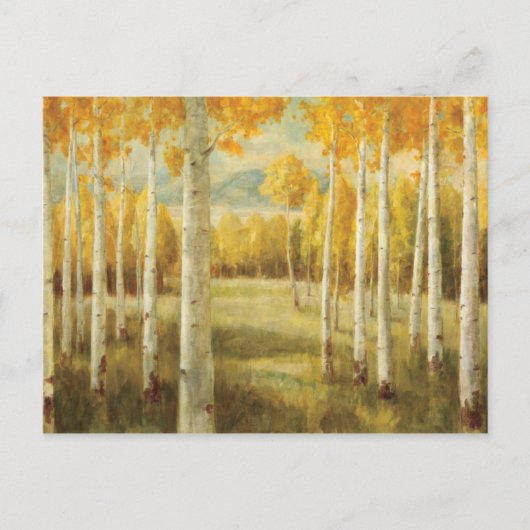 Aspens in het najaar briefkaart (Voorkant)