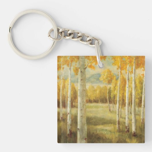Aspens in het najaar sleutelhanger (Voorkant)