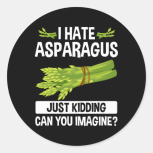 Aspergekronen voor het planten van aspergekruid ronde sticker