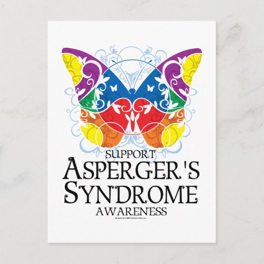 Asperger Syndrome Butterfly Briefkaart (Voorkant)