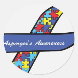 Asperger's Awareness Ribbon Ronde Sticker
