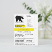 Aspergers ID-kaart Briefkaart (Staand voorkant)