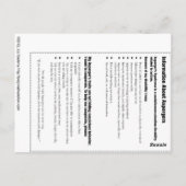 Aspergers Information Kaart v.2.0 (Achterkant)